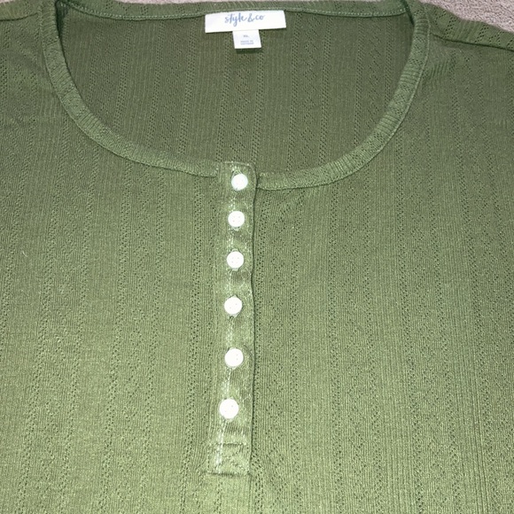 Style & Co. Pointelle Knit Top - Picture 4 of 8